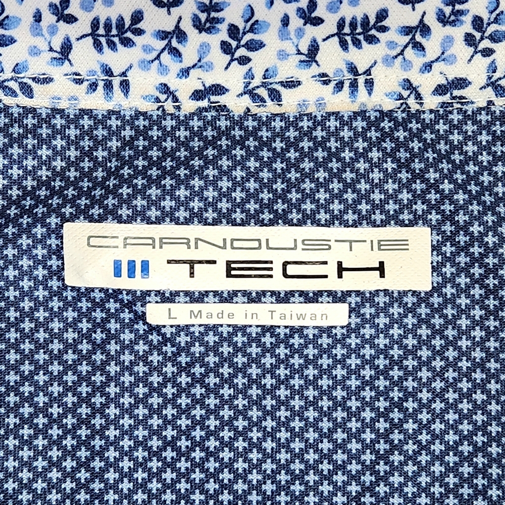 Carnoustie Tech Floral Polo Shirt Size Large • Color Ink - Picture 2 of 11